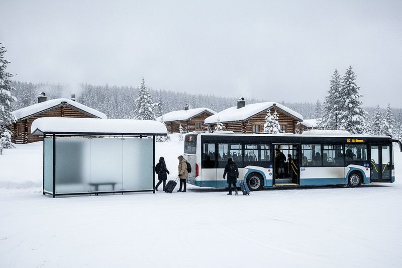 The local bus between Rovaniemi and the village