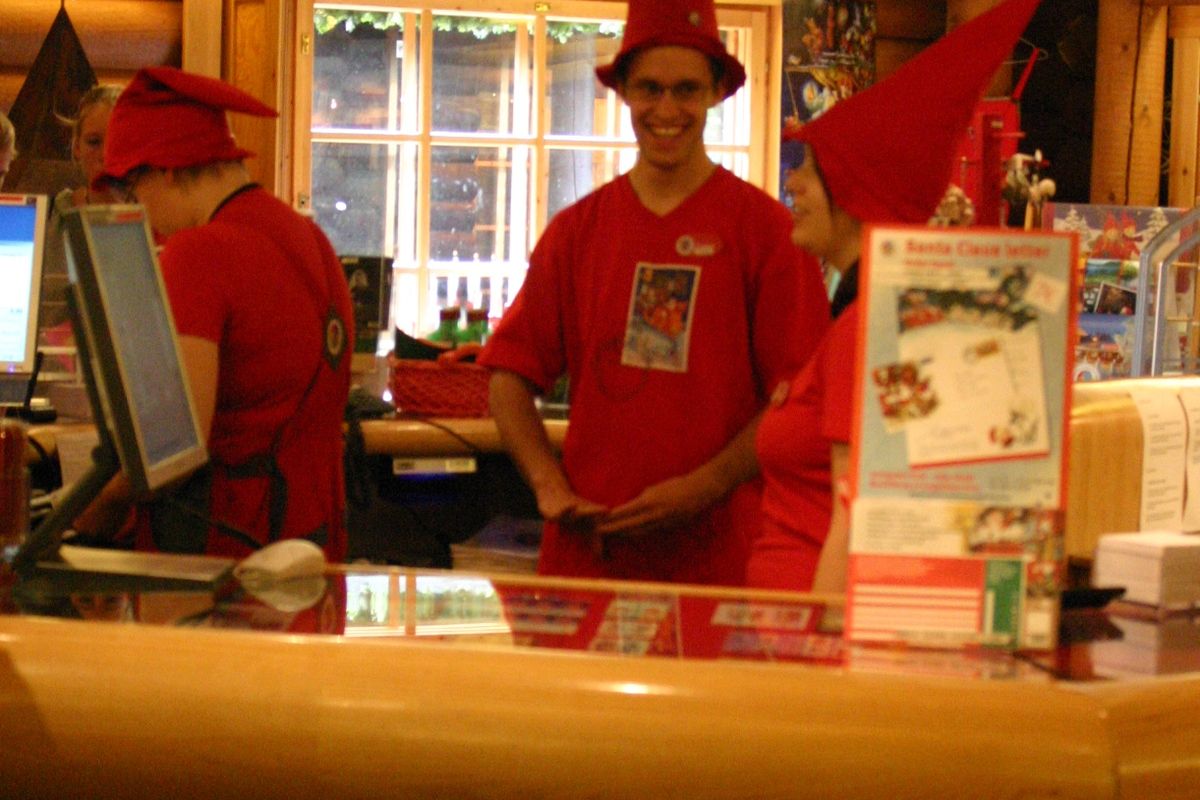 Postal elves at work in Santa Claus' Main Post Office