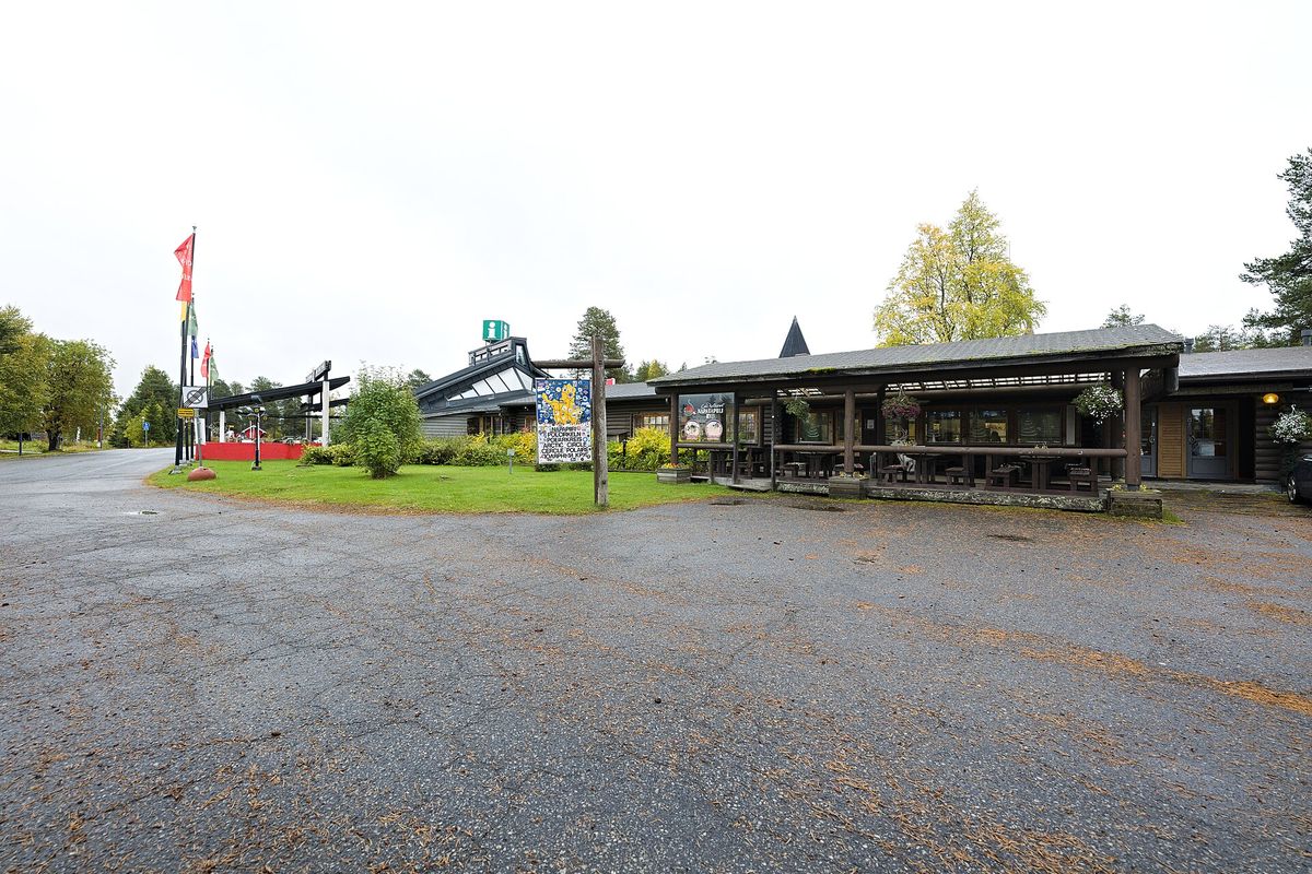 Main square of Santa Claus Village on the Arctic Circle, Rovaniemi